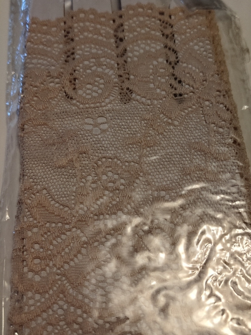 2 Lace Fingerless Gloves - Beige and Brown NWOT - Picture 5 of 5